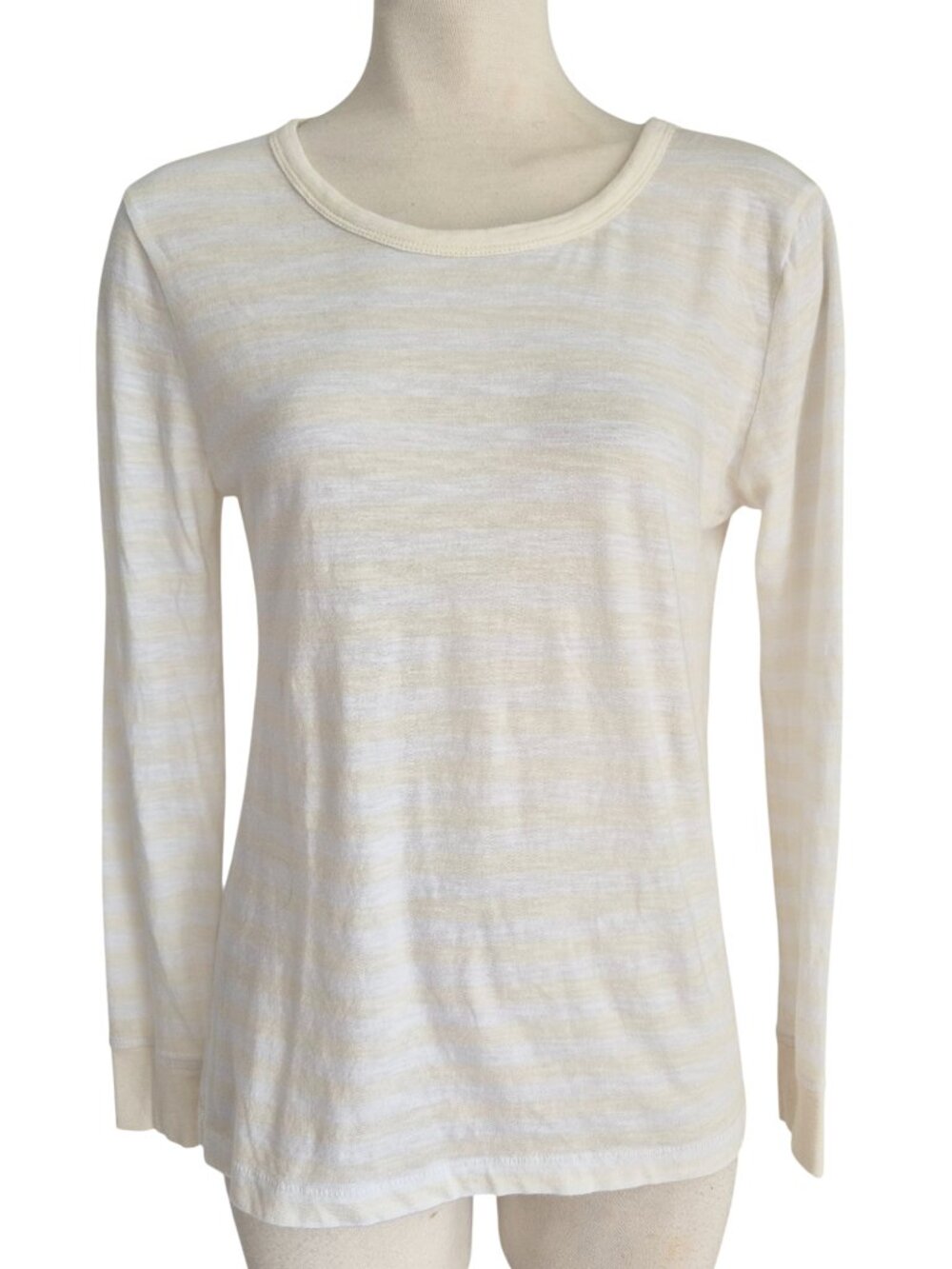 J. Crew Vintage Cotton Lightweight Base Layer Long Sleeve T-Shirt Soft Stripe S